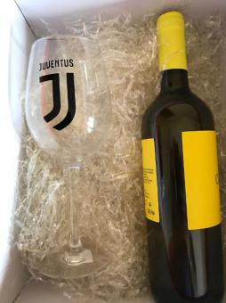 Confezione Vino + Calice Juventus