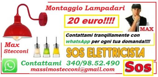 Montaggio lampadario 20 euro Roma Marconi